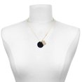 thumbnail image 2 of Delight Jewelry Acrylic Medium Disc Black - Large Goldtone Crystal Initial - B - Charm Necklace, 17.5"+2", 2 of 4