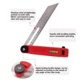 thumbnail image 4 of T Bevel Carpenters Angle Finder, Erosion Resistant Built In Level Bubble Quick Lock Adjustment Mechanism Wood Bevel Protractor Tool  for Woodworking, 4 of 7