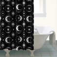 thumbnail image 4 of Black Moon Skull Pattern Shower Curtain 72"x84" ,Bathroom Decorative Shower Curtains Set with 12 Hooks,Modern Waterproof Washable Shower Curtain, 4 of 6