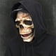 thumbnail image 2 of Máscara con forma de calavera CosRibe, espeluznante mandíbula móvil, látex, para Halloween, gris, 2 of 8