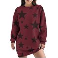 thumbnail image 1 of Robe d'Hiver pour Femmes, Robe Décontractée pour Femmes, Robe d'Automne et d'Hiver à Col Rond Manches Longues Imprimée, 1 of 4
