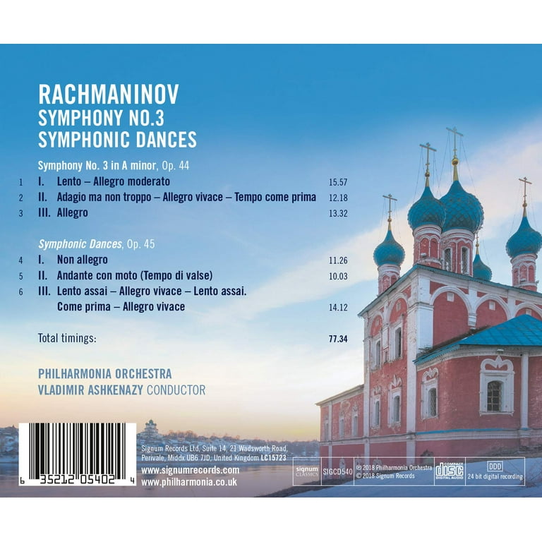 Rachmaninoff / Philharmonia Orchestra - Symphony 3 - Music