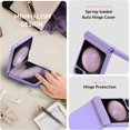 thumbnail image 4 of Compatible Samsung Galaxy Z Flip 5 Case with Hinge Protection & Screen Protector,Full Body Shockproof Cover with Tempered Glass Screen Protector Phone Case for Samsung Z Flip 5 Phone Case Purple, 4 of 14