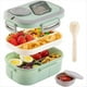 thumbnail image 4 of Fiambrera Bento para Adultos con Recipiente para Ensalada, para Salsa y Tenedor Reutilizable, A Prueba de Fugas, Multicompartimento Verde, 4 of 5