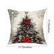thumbnail image 3 of Juego de fundas de almohada navideñas con lazos de Papá Noel, reno y muñeco de nieve | Funda de cojín de lino de 45 x 45 cm | Decoración festiva para el hogar, 3 of 5