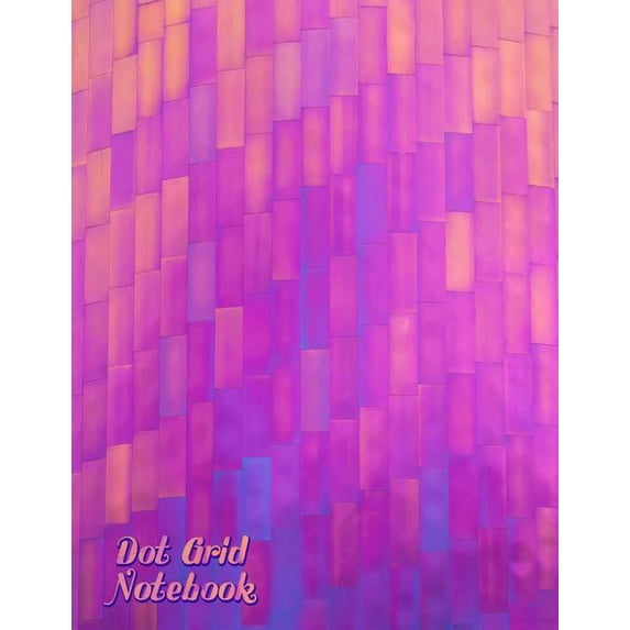 Dot Grid Notebook : 120 pages, dot sketchbook paper, 8.5 x 11, (Purple and Pink Mix) (Paperback)