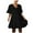 Black, variant on LLYwey s Long Dresses for Women Wedding Guest Fashion Casual Short Sleeve Ruffle Color V-Neck Loose Dress New formal Dresses Black Xxl