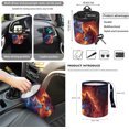thumbnail image 4 of Jeiento Galaxy Wolf 12 Pack Car Seat Covers Full Set with Steering Wheel Cover Safe Belt Pads Armrest Pad Coasters Trash Can Rear View Mirror Cover Keychain Air Vent Storage Bag for Sedan Red Blue, 4 of 7