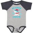 thumbnail image 3 of Inktastic Polar Bear My Auntie Loves Me in Santa Hat with Snowflakes Boys or Girls Baby Bodysuit, 3 of 5