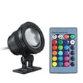 thumbnail image 1 of AC/DC 10W RGB LED Underwater Light Submersible Lamp with Remote Control 16 Colors Changing Flash/ Strobe/ Fade/ Smooth 4 Effects IP65 Water-resistant(most 1m) Design for Pool Aquarium Pond, 1 of 7