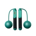 thumbnail image 1 of Corde à Sauter en PVC Portable de Remplacement Couleur Unie Intérieur Extérieur Contrôle par Bouton Ergonomique Cordes de Saut Réglables Vert Foncé 2 en 1, 1 of 9