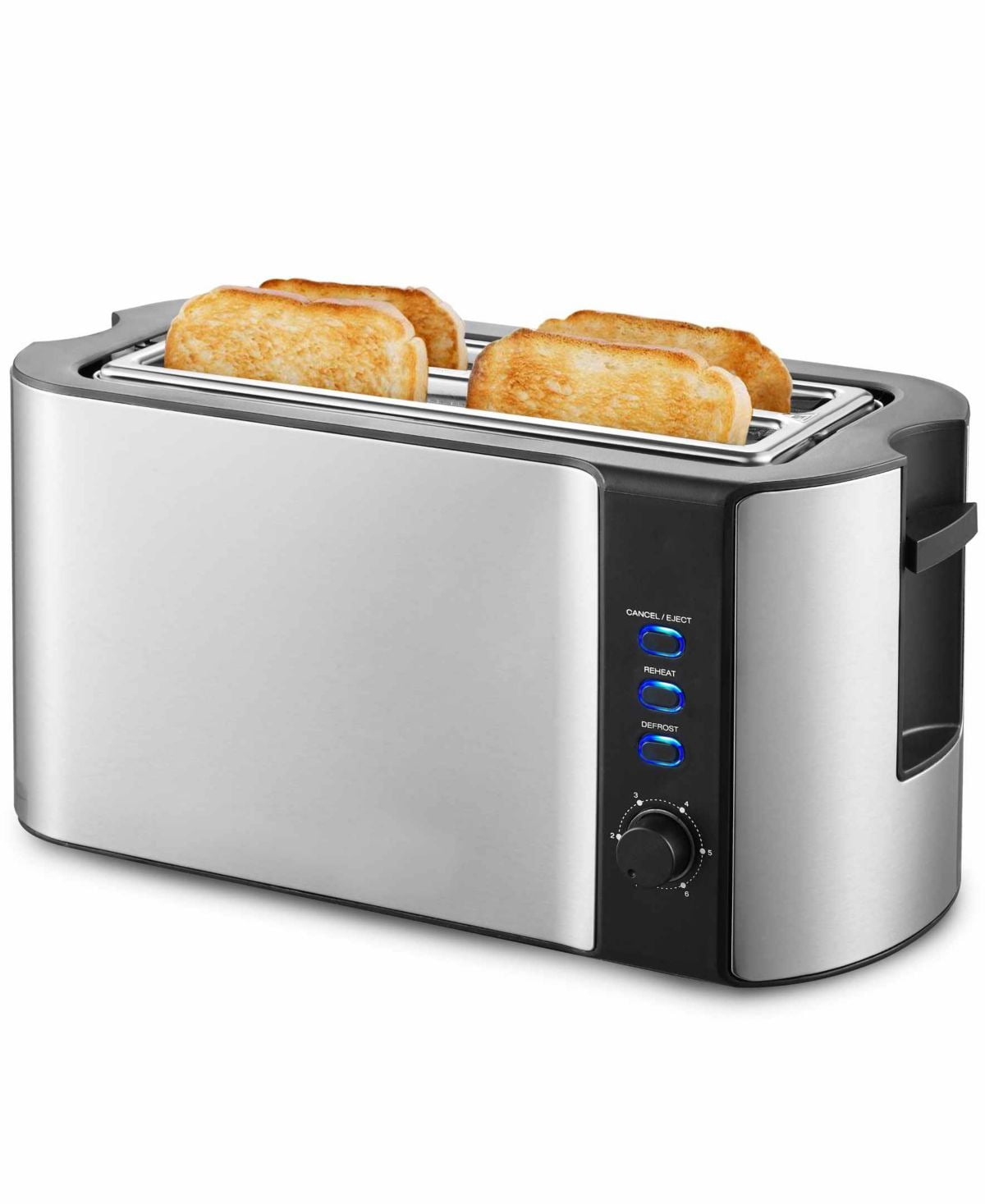 4 - Slice Stainless Steel Long Slot Toaster with 6 Shade Settings