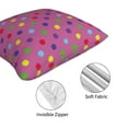 thumbnail image 4 of Throw Pillow Covers, colorful dot pattern Soft Square Pillow Cases with Invisible Zipper for Couch Bed Sofa, Farmhouse Fall Home Decor 18"x18", 4 of 7