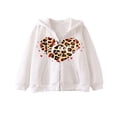 thumbnail image 1 of POINTERTECK Women Hoodie  Heart Letters Leopard Print Sweatshirt with Pockets, 1 of 5