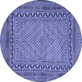 thumbnail image 1 of Ahgly Company Machine Washable Indoor Round Southwestern Blue Country Area Rugs, 8' Round, 1 of 4