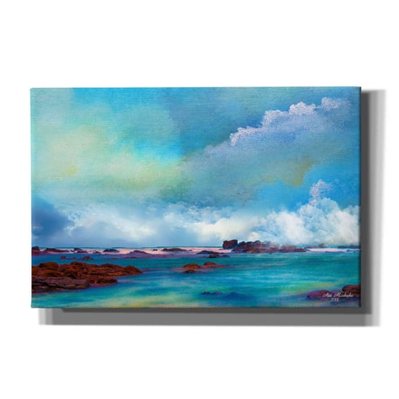 Epic Graffiti 'Water And Sky' by Ata Alishahi, Giclee Canvas Wall Art, 60"x40"