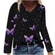 thumbnail image 1 of Camisas Para Mujer Camisetas de Gran Tamaño Manga Larga Moda Casual Cuello en V Cómodo Impreso Top Camiseta Blusa Odeerbi ODB135457, 1 of 4