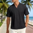 thumbnail image 1 of sususu T Shirts for Man White , Mens Clothes , Men's Casual Everyday Comfort Lightweight Short Sleeve V-Neck Tee Breathable Loose Fit T-Shirt, 1 of 3