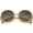 Creme Gold / Lavender, variant on Women's Chunky Round Sunglasses Open Metal Arms Neutral Colored Lens 55mm (Black Gold / Lavender)