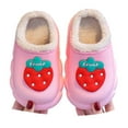 thumbnail image 3 of Wdgfv Machine washable cotton fuzzy slippers for girls Girls Slippers Warm Winter Fuzzy Lined Indoor Outdoor Comfortable Soft Sole Shoes For Pink 10-10.5 Years, 3 of 9