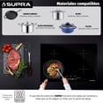 thumbnail image 3 of Parrilla de inducción magnética touch SUPRA INDUZIONE 76 para empotrar 4 quemadores 14 niveles de potencia, 3 of 9