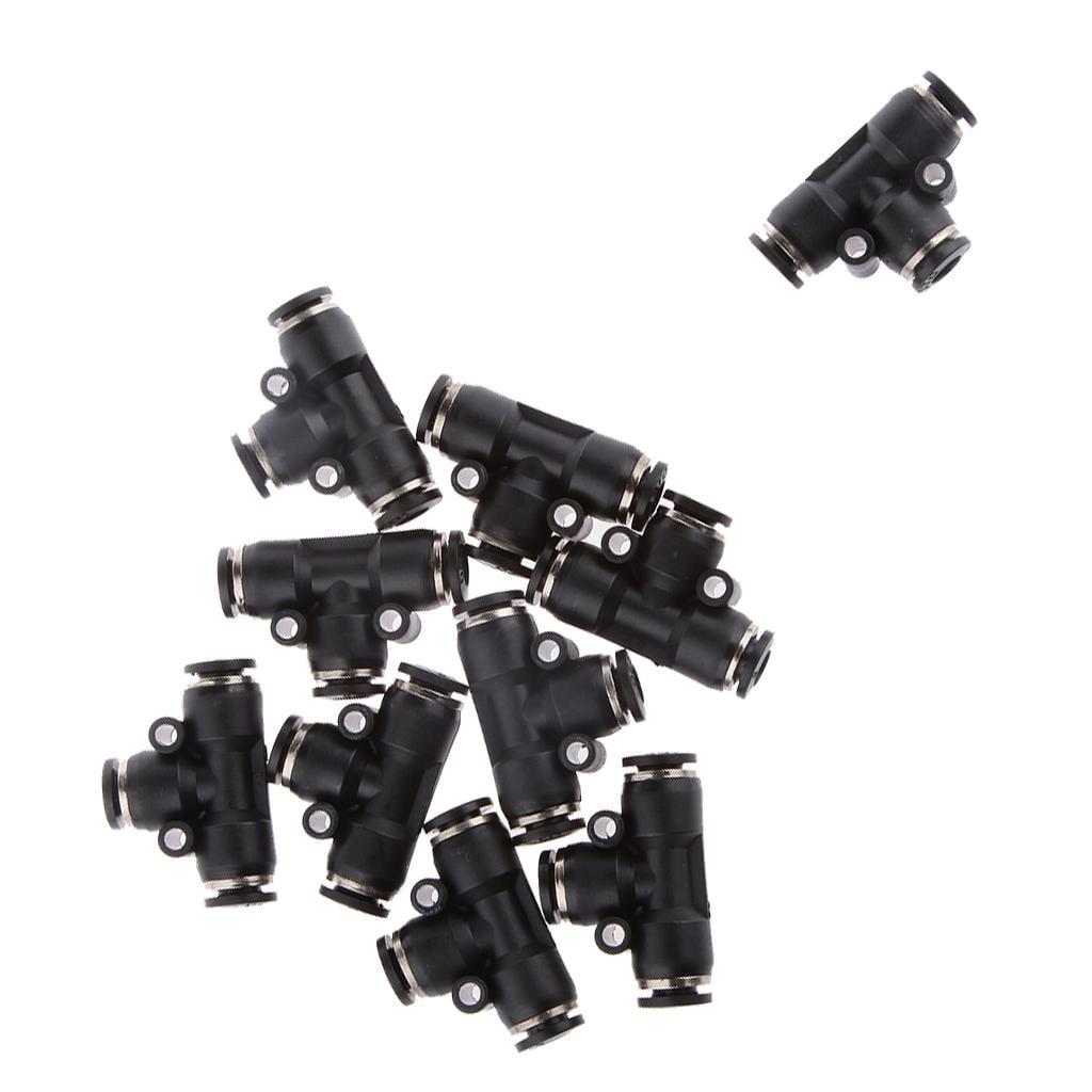 20pcs 6mm Equal Elbow Pneumatic Push Connector Air Quick Fittings Coupler 