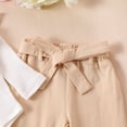 thumbnail image 5 of Staki Baby Girl Winter Clothes Baby Boys Girls Long Sleeve Bodysuit Pants and Cap 3 Piece Outfit Set for Newborn Infant 9 12 Months(Khaki, 9-12 Months), 5 of 6