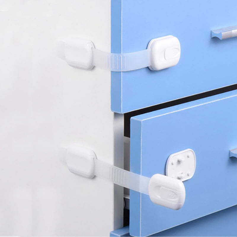10pcs cabinet door drawers refrigerator toilet safety locks for kids_TI 