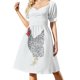 thumbnail image 1 of Vestido de gallina Barred Rock de manga corta, vestido de manga larga, vestido de invitada de boda, 1 of 7