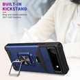 thumbnail image 6 of Tarise for Google Pixel 6a Case with Card Holder Ring Kickstand Slide Camera Cover Pixel 6a 5g Case Heavy Duty Protection Shockproof Rugged Protective for Google Pixel 6a Phone Case Cover 2022, Navy, 6 of 7
