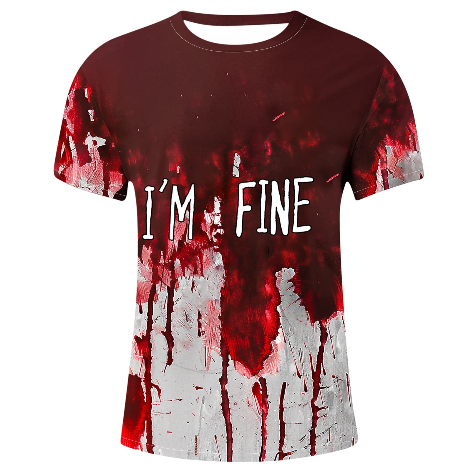 Mens Halloween Printed T-shirt Short Sleeved Round Neck Top/shirt - Walmart .ca