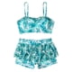 thumbnail image 2 of Traje de baño de 2 piezas para mujer, trajes de baño para mujer, conjunto de traje de baño de dos piezas con estampado de verano para niños, top de poliéster para niños, 2 of 7