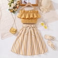thumbnail image 2 of LUOGENLI Dresses For Girls 5-6 Toddler Girls Summer Sleeveless Solid Color Princess Dress Dance Party With Belt Clothes Summer Dresses For Girls Size 10 Graduation Dresses For Girls Yellow 8-9 Years, 2 of 8