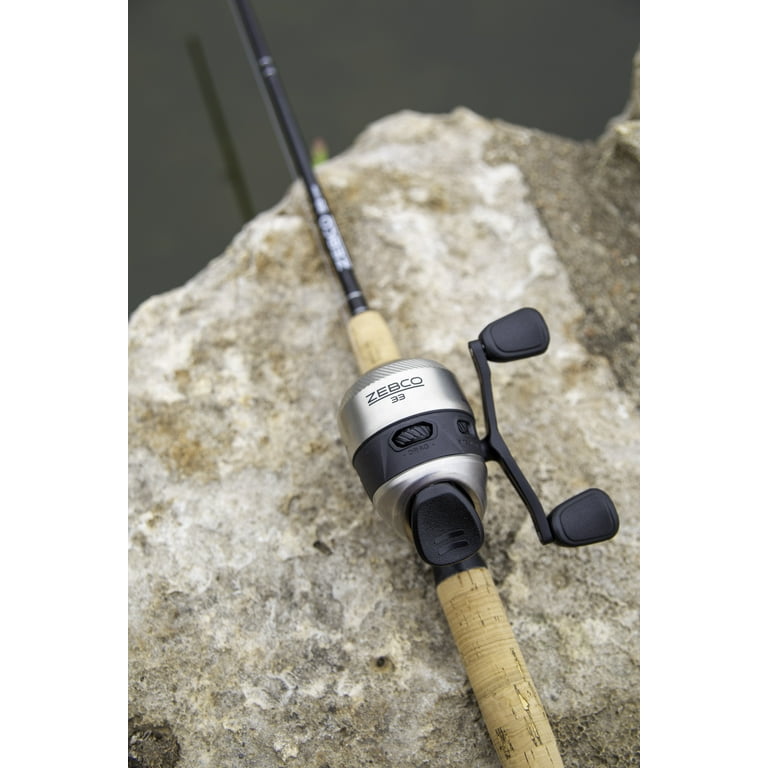 Zebco Spincast Reel and IM6 Graphite Fishing Rod Combo 6ft 6in 2