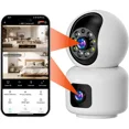 thumbnail image 7 of Xorlink 360° Dual Lens Smart Security Camera, 2K HD Camera, 2.4GHz with WiFi, Color Night Vision, Motion Detection for Baby and Pet Monitoring, Support Cloud and SD Card Storage, 7 of 7