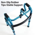 thumbnail image 4 of Flexmojoint Walking aids for medical purposes,Stepped Handrail Walker Wheels - Aluminum Foldable Walkers for Seniors, 8-Level Height Adjustable Walkers for Elderly Blue, 4 of 6