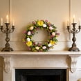 thumbnail image 4 of HuiXinOu Artificial Bird Nest Egg Wreath, Spring Easter Leaf Garland for Front Door Wall Hanging Decor, Home Festival Decoration, 4 of 6