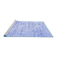 thumbnail image 2 of Ahgly Company Machine Washable Indoor Rectangle Solid Blue Modern Area Rugs, 2' x 3', 2 of 4