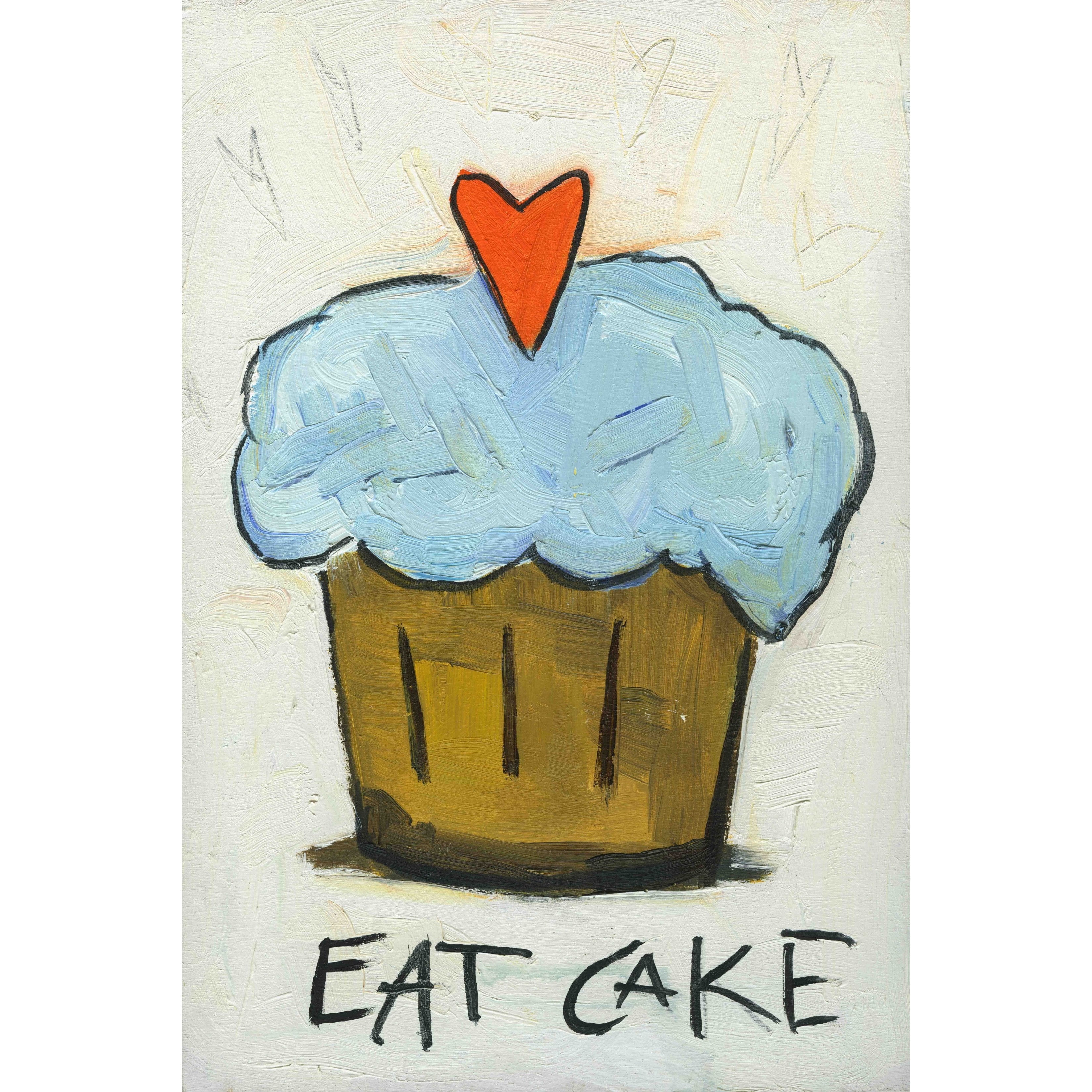 Marmont Hill "Eat Cake" by Tori Campisi Painting Print on Canvas