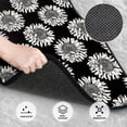 thumbnail image 3 of Kdxio White Sunflowers Print Car Floor Mats Universal SUV Front Rear Floor Foot Mats 4-Piece Full Set with Non-Slip Rubber Backing Car Accessories for Most Cars, 3 of 7