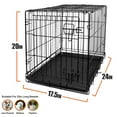 thumbnail image 2 of Blue Beagle Easy to Clean 24" Steel Folding Pet Kennel for Small Dogs, 2 of 9