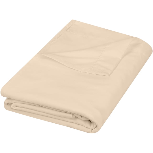 Sábana plana Utopia Bedding, doble, beige, suave microfibra cepillada