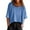 Blue, variant on Sherrylily Summer Women Oversized Cropped T-Shirts Casual Short Sleeve Loose Tops