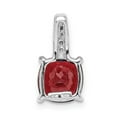 thumbnail image 4 of Sterling Silver Rhodium Garnet & Diamond Pendant QDX642, 4 of 4