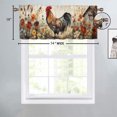 thumbnail image 4 of Farmhouse Rooster Kitchen Window Curtain Valance Rustic Farm Flowers Wooden Barn Retro Country Window Valance for Bedroom Bathroom Living Room Dining Room Valances Set 54 by 18 in, 1 Panel, 4 of 6
