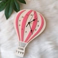 thumbnail image 2 of Grandest Birch Nordic Style Hot Air Balloon Shape Wooden Mute Wall Clock Kid Bedroom Home Decor Hot Air Balloon Shape Lovely Mute, 2 of 8