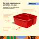 thumbnail image 2 of Set 6 Organizadores 2 Compartimentos Con Asa Rojo Storex, 2 of 5