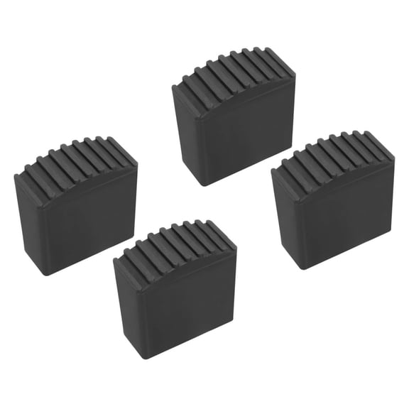 GYWHOOFT 4 Pack Ladder Leg Caps, Non-Slip Rubber Feet Covers for Ladder - Sturdy Thickened Ladder Foot Protectors with Arc Design for Floor Protection