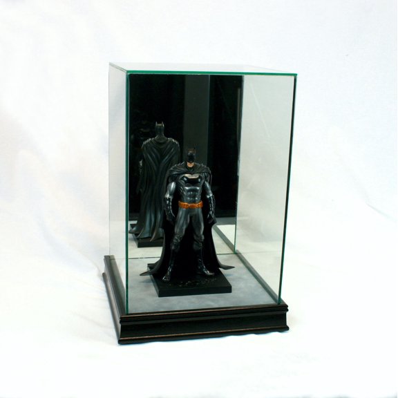 1/10th Scale Figurine Display Case - Comic Figurine - Crystal Clear Glass Protection - Black Moulding