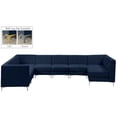 thumbnail image 2 of Meridian Furniture Alina Sectionnel Modulaire en Velours Bleu Marine, 2 of 17